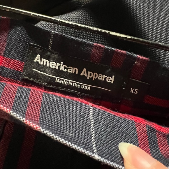 American Apparel - Plaid Tennis Skirt (Blue / Red) - Picture 3 of 3